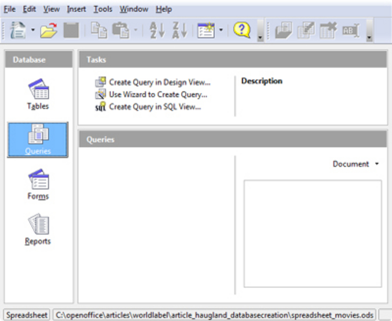 how to build data base for form openoffice base