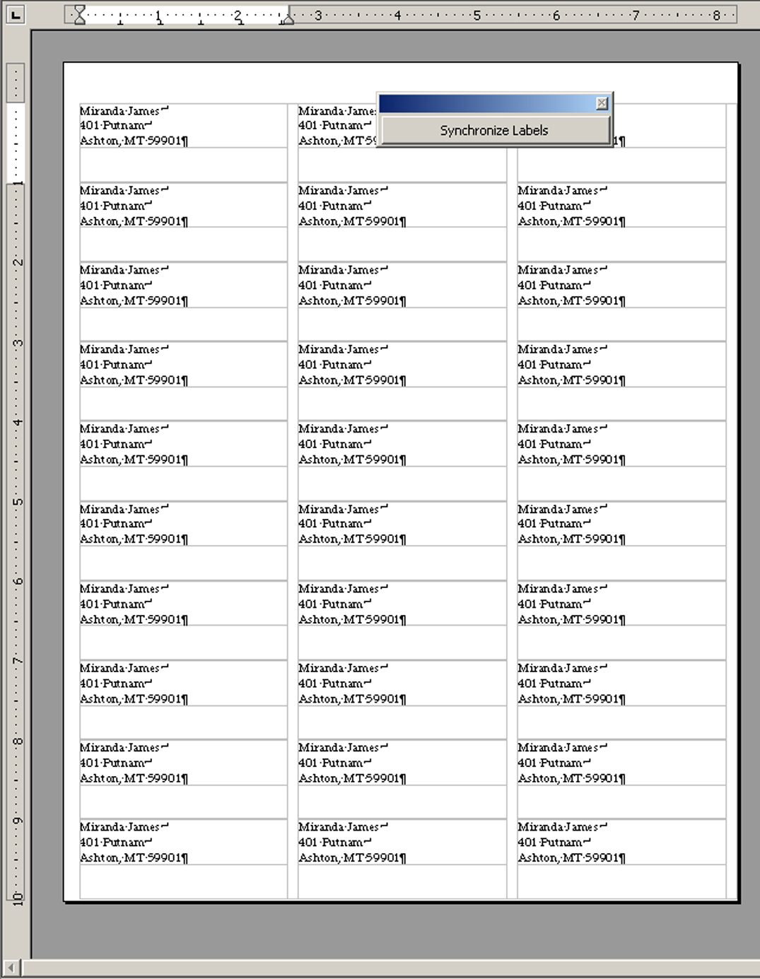 free label templates for word 2010