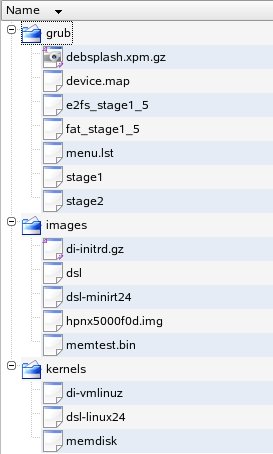 grub4dos menu lst manuale