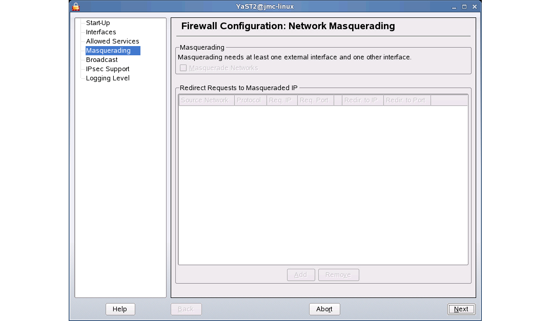 opensuse route gateway