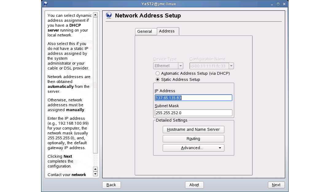 opensuse route gateway