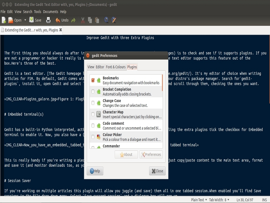 gedit plugins