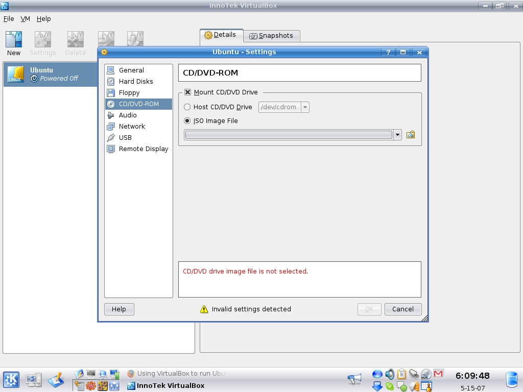 how to use virtualbox on cd