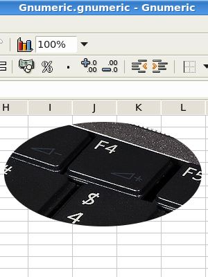 The F4 trick in Gnumeric