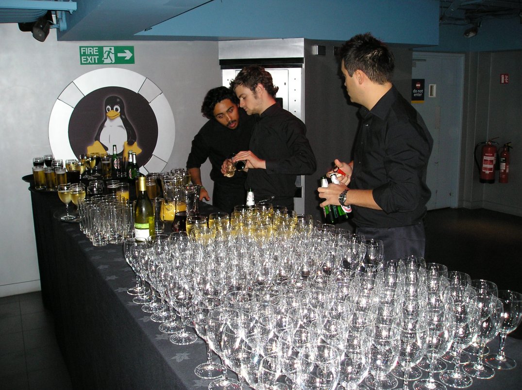 Free food and drinks were supplied