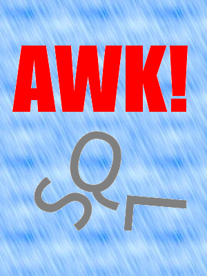 Look Mum! No database! (Thanks to AWK, a 30 year old program)